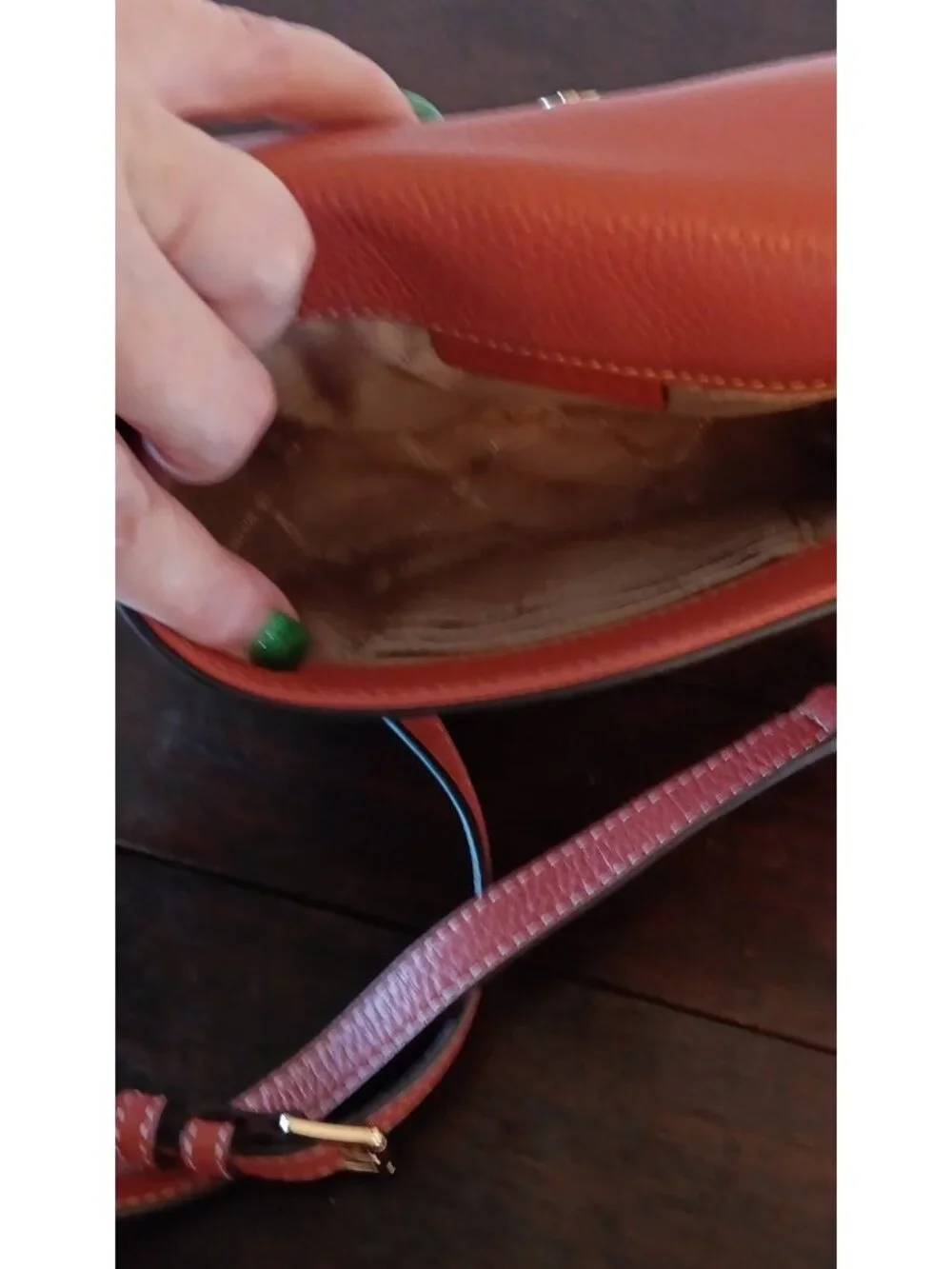 Michael Kors Bedford Small Flap Crossbody Salmon Pink WITH COA AUTHENTIC - Picture 4 of 12